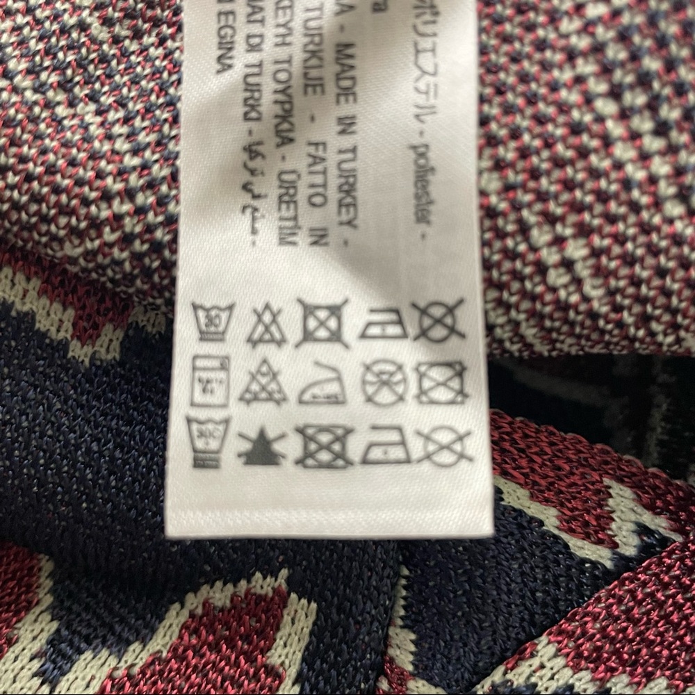 ZARA NWT JACQUARD KNIT FLORAL DRESS NAY BLUE AND RED/PINK SMALL - Picture 10 of 10